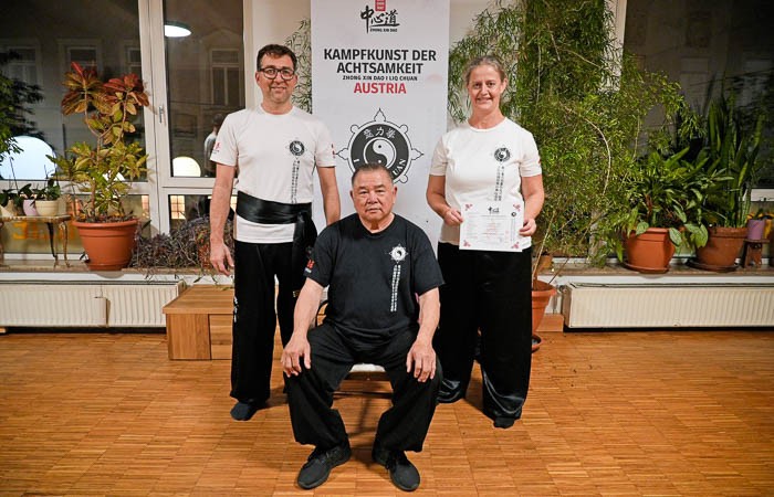 GM Sam Chin, Instruktor Lubo und Instruktorin Martina